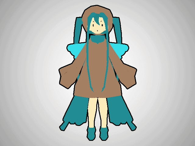 Hatsune Miku Low-poly 3D Model